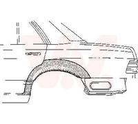 Panel Lateral Trasero Izquierdo Radlaufrand para Mercedes-Benz Saloon Familiar