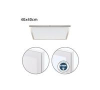 Panel led cuadrado aluminio color niquel serie voltaire 40cm