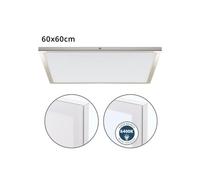 Panel led cuadrado aluminio color niquel serie voltaire 60cm 60 cm