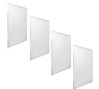 Panel LED para Techo, 59,5 x 59,5 cm, 48W, 3900 Lúmenes, Blanco, Pack de 4 (Blanco Cálido 3000k)