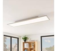 Panel LED Lindby Stenley, 4000 K, 120 cm x 30 cm, plateado/blanco