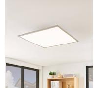 Panel LED Lindby Stenley, 4000 K, 60 cm x 60 cm, plateado/blanco