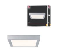 Paulmann 70650 LED Panel Lunar angular 300x300mm 18W 230V cromo aluminio mate plafón de superficie plafón de techo