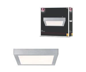 Panel LED Lunar de Paulmann, 300 x 300 mm, 16 W, 3000 K, cromo mate | Luminaria rectangular para montaje en pared o techo, luz blanca cálida, IP20, de larga duración, con transformador