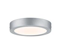 Panel LED Paulmann Lunar de 225 mm, 12,5 W, 3000 K, cromo mate | Panel LED redondo para montaje en pared o techo, luz blanca cálida, IP20, iluminación uniforme de la estancia