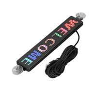 Panel LED Programable 12x72 | 230 x 50 mm Bluetooth + USB | Ventosas | Modos Dinámicos | Cartelería Móvil Vehicular