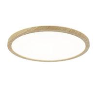Panel LED redondo Atria Shine (Blanco cálido, 19 W, Madera, Diámetro: 29,3 cm)