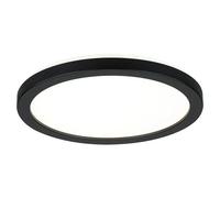 Panel LED redondo Atria Shine (Diámetro: 19 cm, 12,5 W, Negro, Blanco cálido)