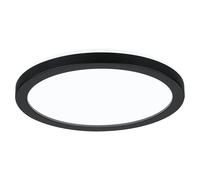 Panel LED redondo Atria Shine (Diámetro: 19 cm, 12,5 W, Negro, Blanco neutro)