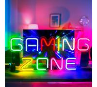 Panel luminoso de neón, señal de juego de neón, letrero de neón alimentado por USB, arte de decoración mural para sala de juegos, dormitorio, bar, fiesta, regalo para niños, regalo para jugadores