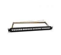 PANEL MODULAR WP 24 PUERTOS STP CAT5E/6 CON GESTOR DE CABLES (WPC-PAN-BS24)