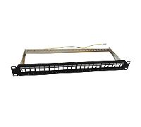 PANEL MODULAR WP 24 PUERTOS STP CAT5E/6 CON GESTOR DE CABLES