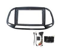 Panel Moldura Cuadro Cuadros Unidad Principal 2DIN Fascias Radio 9 Pulgadas 2015 para Fiat para Doblo Reproductor Estéreo(Marco y Cable)
