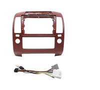 Panel Navegación Coche Adaptador de marco para coche, radio Android, kit de montaje para salpicadero compatible con Nissan Navara D40 (2004-2014), 9 pulgadas (22,86 cm).(Full Set A Mod Red)