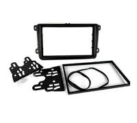 Panel Navegación Coche Marco de radio de coche 2 DIN con DVD, panel interior compatible con VW Touran, Caddy, SEAT compatible con Skoda Fabia Octavia 2.