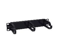 PANEL ORGANIZADOR DE CABLES 1U PARA ARMARIO RACK 10" COLOR NEGRO
