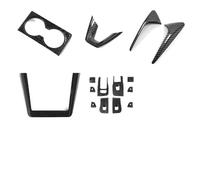 Panel Palanca Cambios Compatible con Tesla para Model 3 2023 2024 4 Piezas De Cubierta De Fibra De Carbono Brillante para Panel De Tablero, Accesorios De Consola Central