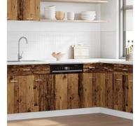 Panel para lavavajillas, aspecto de madera antigua, armario de cocina moderno de roble con espacio de almacenamiento y diseño elegante, 60 x 1,5 x 67 cm, material de madera