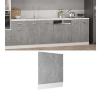 Panel para lavavajillas Lyon gris cemento 59,5 x 3 x 67 cm de madera | Acabado gris cemento, madera multicapa, fácil de limpiar, diseño simple, gama Lyon