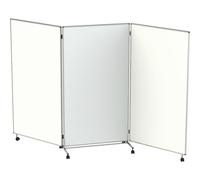 Panel para presentaciones/pared separadora, móvil, plegable y rotulable eurokraft pro, imantada, resistente a productos desinfectantes