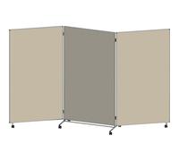 Panel para presentaciones, plegable y móvil eurokraft basic, H x A x P 1905 x 3040 x 500 mm