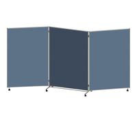 Panel para presentaciones, plegable y móvil eurokraft basic, H x A x P 1905 x 3640 x 500 mm