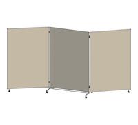 Panel para presentaciones, plegable y móvil eurokraft basic, H x A x P 1905 x 3640 x 500 mm
