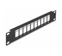 Panel para rack DeLock 66676 10" 1U 10 puertos Keystone metal negro
