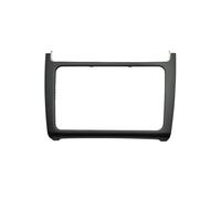 Panel para VW para Polo 2014 2015 2016 2017 Kit Marco Panel Radio Audio Fascia Moldura Bisel Placa Frontal(Negro Mate)