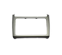 Panel para VW para Polo 2014 2015 2016 2017 Kit Marco Panel Radio Audio Fascia Moldura Bisel Placa Frontal(Gris Plata)