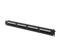 PANEL PARCHE 24 PUERTOS 1U 19" CAT.6A NEGRO PPUA-1024-B