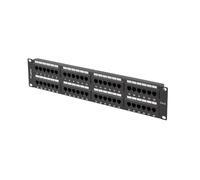 PANEL PARCHE 48 PUERTOS 2U 19" CAT.6 NEGRO PPU6-2048-B