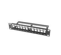 PANEL PARCHE VACÍO 12 PUERTOS 1U 10 CON ORGANIZADOR PPKS-9112-B