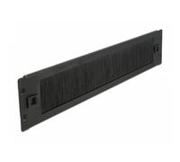 Panel pasacables con cepillo DeLOCK 2U negro 19" para gestión de cables