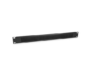 PANEL PASACABLES CON CEPILLO EQUIP 1U CON BARRA DE SOPORTE RACK19" COLOR NEGRO 327413