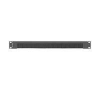 Panel pasacables Lanberg AK-1103-B 1U 19" Metal Negro con cepillo
