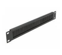 Panel pasacables DeLock 66288 de 19 pulgadas 1U con cepillo metálico negro