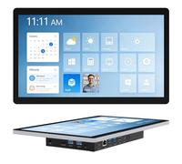 Panel PC industrial sin ventilador de 13.3 pulgadas, pantalla táctil integrada todo en uno Win11 Pro, Celeron N5095, 8 GB de RAM 128 GB ROM, 1920 x 1080 IPS, USB 3.0 x 4, RS232 x 2, LAN, HDMI, tipo C