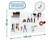 Panel perforado 400x1200x35 PANELCLICK 1200x400 BLANCO + 14 HOOK + 3 ACCE marca SIMONRACK