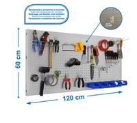 Panel perforado 600x1200x35 PANELCLICK 1200x600 GALVA + 22 HOOK + 8 ACCE marca SIMONRACK