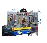 Panel perforado 600x1200x35 PANELCLICK 1200x600 GRIS + 22 HOOK + 3 ACCE marca SIMONRACK