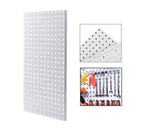 Panel Perforado Para Herramientas De Metal,Tablero De Pared Para Herramientas Para Oficina En El Hogar Y El Lugar De Trabajo,Panel Metálico Perforado(Blanco),900X450mm
