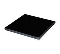 Panel plan0 cuadrado de hoja laminada fenólica, tablero de baquelita negro resistente a la abrasión de 9,8 * 9,8 pulgadas, 1 pieza(250 * 250 * 6mm)