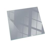 Panel Protección para Chimenea 60x60 cm Cristal Templado Decoración de la Sala de Estar Chispas y Arañazos Protector Resistente a Altas Temperaturas Protector de Suelo - Color Gris