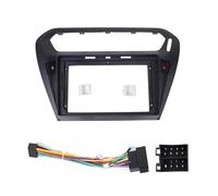 Panel Radio Coche 2Din Radio Coche Fascia DVD Estéreo Marco Placa Adaptador Montaje Tablero Instalación Bisel MP5 9 Pulgadas para Peugeot 301 para Citroen(Black with Cord)