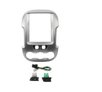 Panel Radio Coche 9,7 Pulgadas 2 DIN para Ford para Ranger 2012-2015 Marco Multimedia Reproductor Vídeo Navegación DVD Panel Embellecedor Radio Coche Fascias(Silver -Cord)