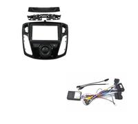 Panel Radio Coche Kit Tablero Reproductor DVD Estéreo 9 Pulgadas Placa Frontal para Ford para Focus 2012-2019 2018 2017 2016 Fascia Radio Coche(B-Frame Cord canbus)