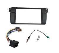 Panel Radio Coche para Serie 3 E46 1998-2005 Panel Estéreo Y DVD Montaje Tablero Kit Marco Reacondicionamiento CD Bisel Uno O Doble DIN Radio Fascias(Version B I)