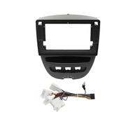 Panel radioeléctrico Kit Molduras Panel Tablero Estéreo Marco Fascia Radio 7 X 10 Pulgadas para Citroen C1 2005 2006 2007 2008 2009 2010 2011 2012 2013 2014(10 Inch Frame cabl)