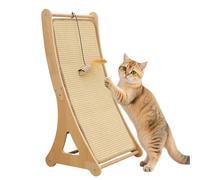 Panel Rascador para Gatos, Juguete Interactivo contra El Aburrimiento para Rascar, Rampa de Rascado con Fibras Naturales y Ratón de Juguete, para Interior Hogar Salón Esquina Suelo Mascotas